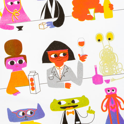Happy Hour Time Warp Riso Print