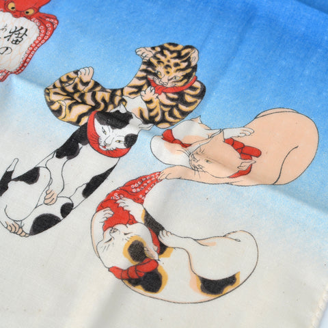 Cats, Blowfish + Octopus Tenugui